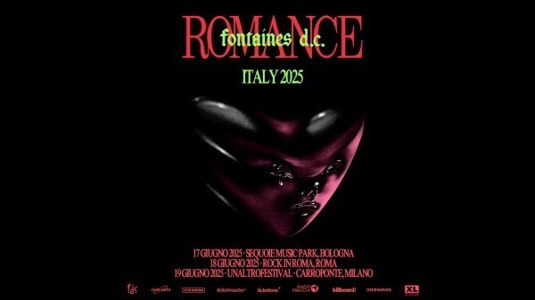 Foto della locandina dei concerti dei Fontaines DC