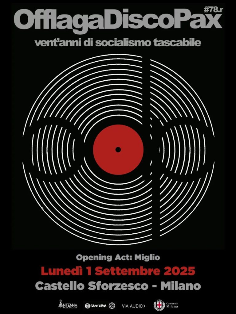 Offlaga disco pax CAstello Sforzesco locandina