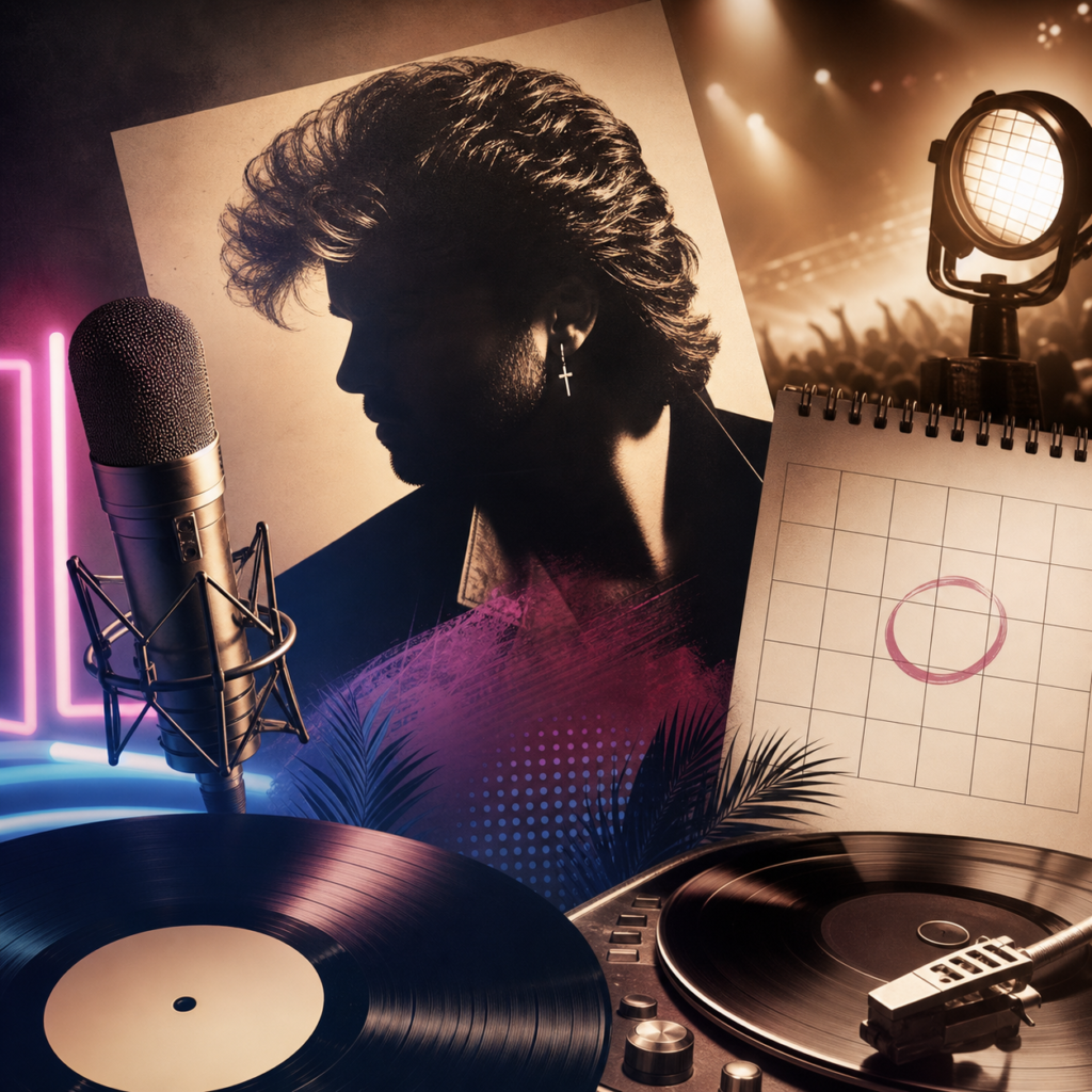 Grafica editoriale Amarcord Radio Active 20068 dedicata a George Michael